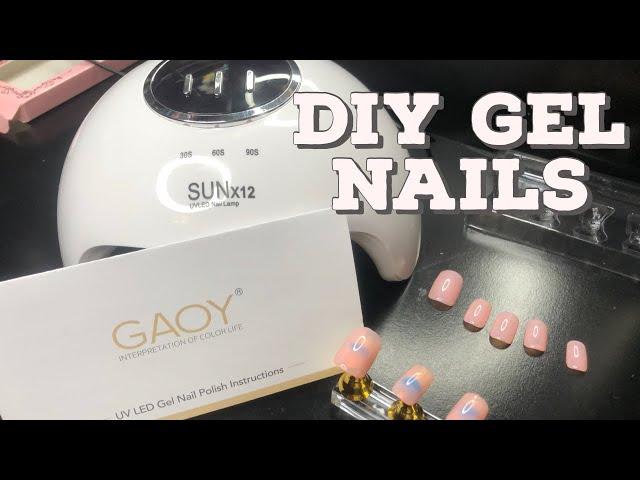 DIY Gel Nails: SHEIN Quick-Drying UV/LED NAIL LAMP and GAOY Jelly Nude Pink Gel Nail Polish