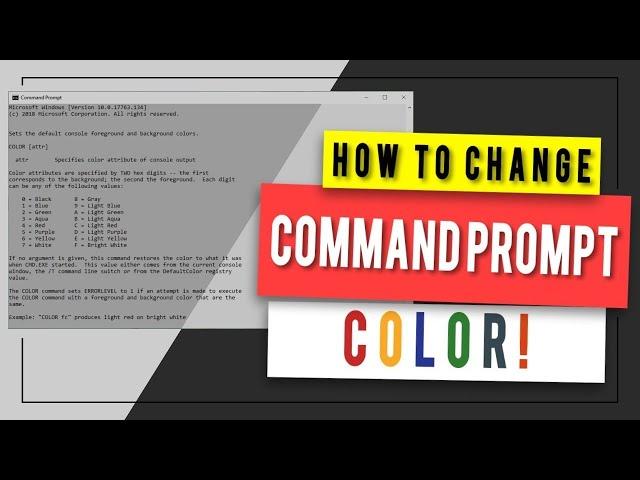 How to change command prompt font colors