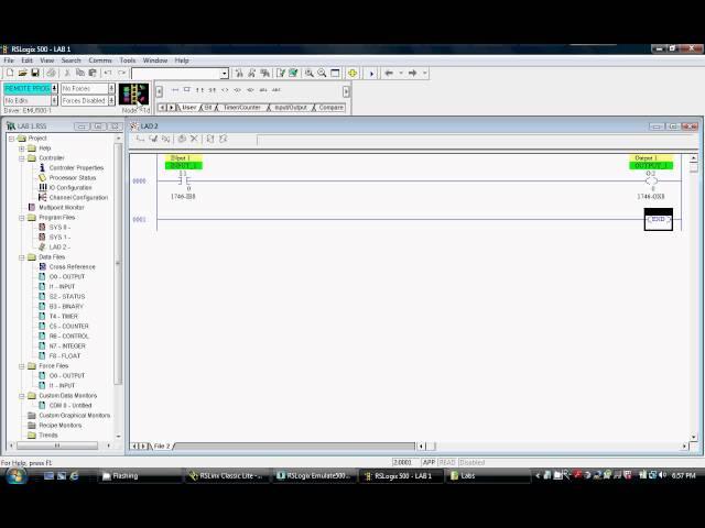 RSLogix 500   Basic Programming   Discrete Ladder Elements, Series and Parallel