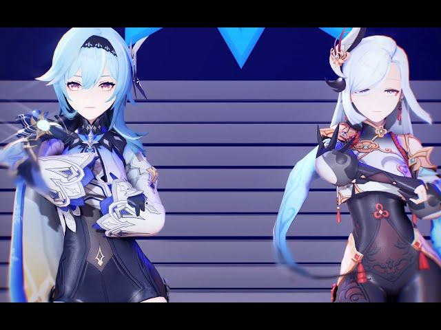 【Genshin Impact MMD／4K／60FPS】Eula & Shenhe【Chocolate Cream】