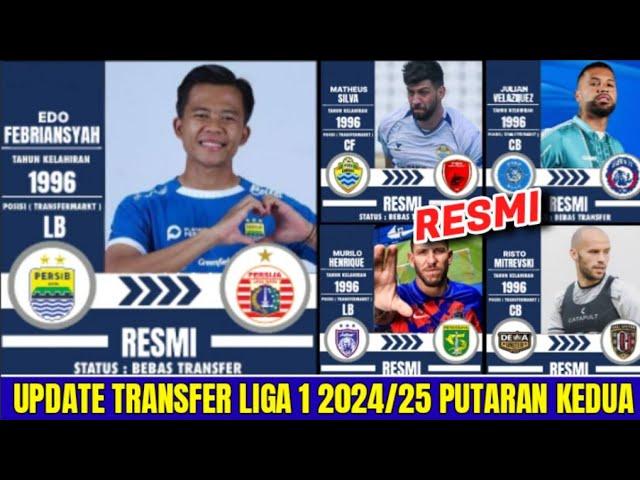 RESMI30 TRANSFER LIGA 1 2024/25 PUTARAN KEDUA | PERSIB HARI INI | PERSIJA HARI INI | PERSEBAYA