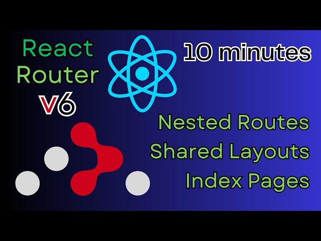 React Router - Nested Routes, Shared Layout, Index Pages in 10 minutes