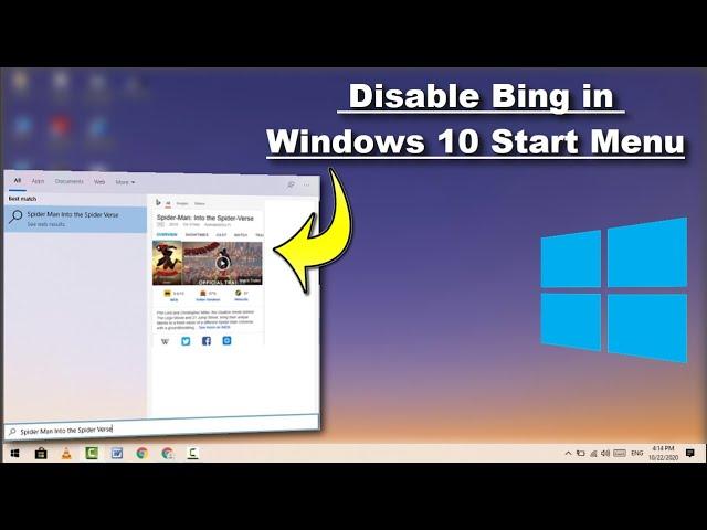 How to Disable Bing Web Results in Windows 10 Start Menu