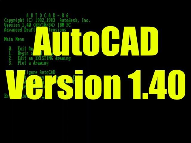 RetroCAD: AutoCAD Version 1