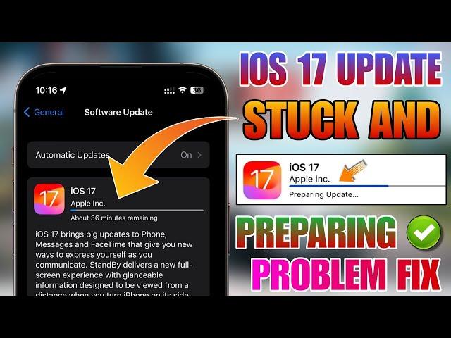 Ios 17 Update Stuck On Preparing Update | How To Fix Ios 17 Update Stuck On Preparing Update Problem