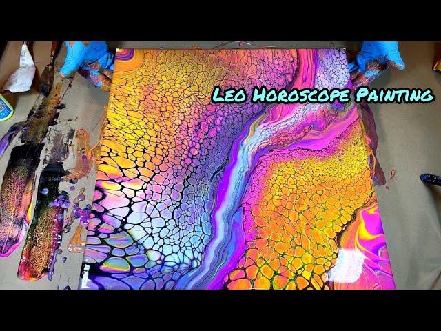 Fluid Art Painting Tutorial Inspired by the Leo Zodiac