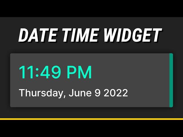 Create a Date Time Widget with HTML, CSS & JavaScript