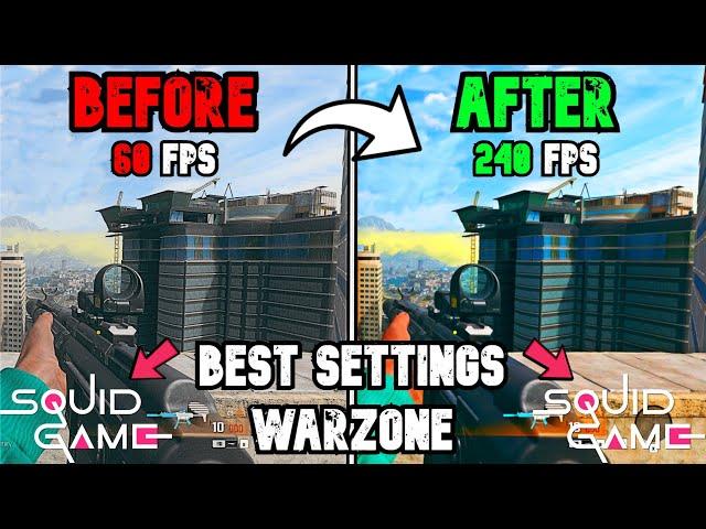 BEST PC Settings for Warzone (SQUID GAME 2) (Optimize FPS & Visibility)