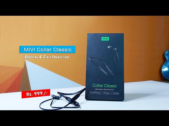 Mivi Collar Classic Wireless Earphones - Unboxing & First Impressions
