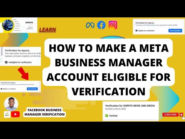 How to Make a Facebook Business Manager account eligible for verification