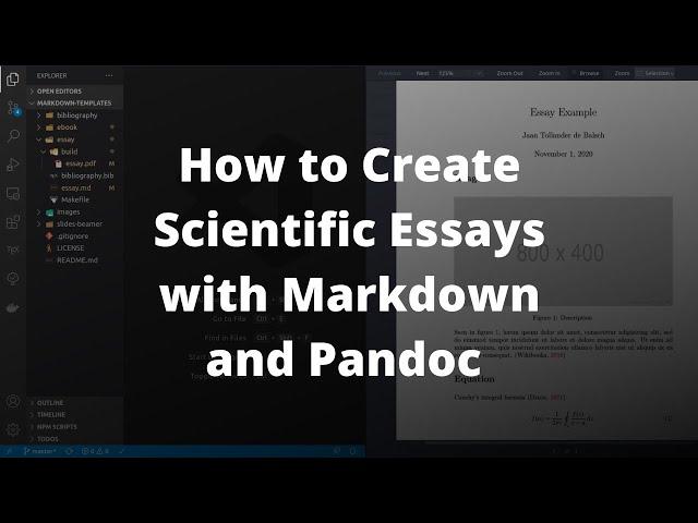 How to Create Scientific Essays with Markdown and Pandoc