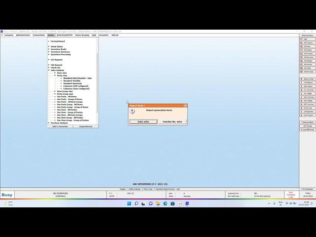Learn how to get party wise item wise hsn code wise sale in busy