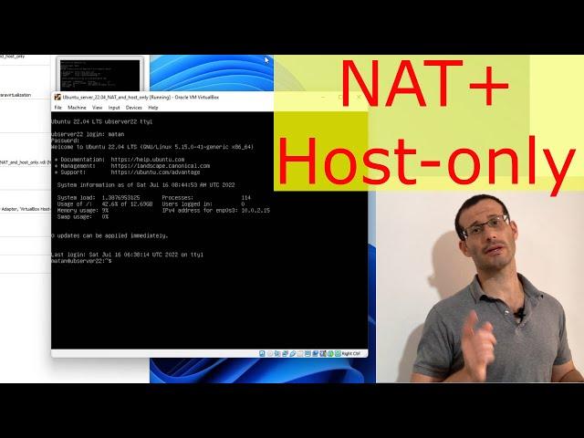 How to enable NAT and host only network on Ubuntu server in VirtualBox