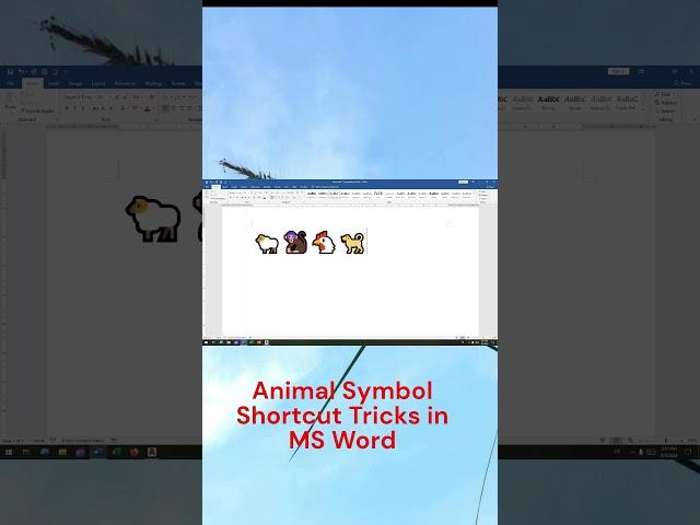 Animal Symbol Shortcut Tricks inMS Word #subscribe #maworld #education #shortvideo #shortcutkeys