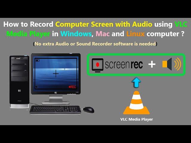 How to Record Computer Screen with Audio using VLC Media Player in Windows, Mac and Linux computer ?