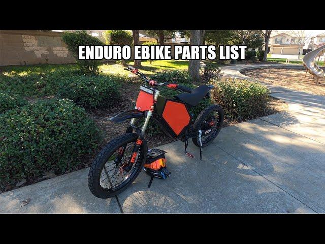 Enduro Ebike PARTS List & Total BUILD Cost