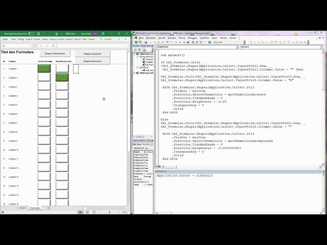 167. Excel-VBA: Mit Shapes auf Tabellen "klarkommen"