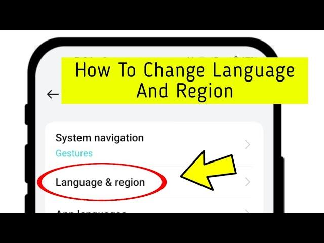 How To Change Language And Region