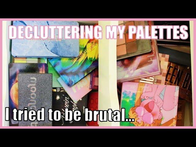 Decluttering my eyeshadow palettes! 2022 Declutter Part 1 | Auroreblogs