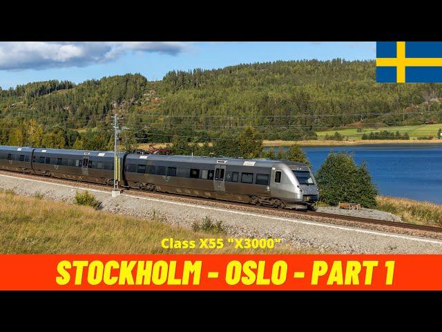 Cab Ride Stockholm - Oslo Part 1/3 to Ställdalen (SJ, Sweden, Norway) train driver's view 4K