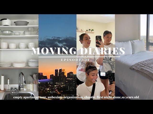 MOVING DIARIES ONE: last minute packing, empty apartment tour, organization, first night alone