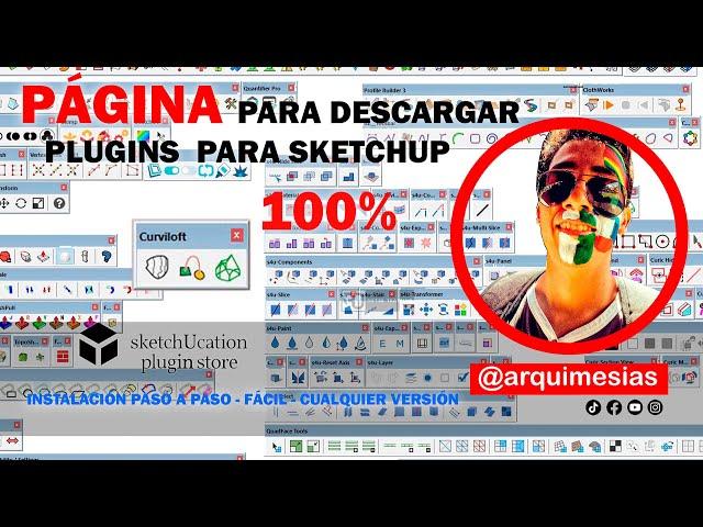  CÓMO DESCARGAR e INSTALAR PLUGINS  gratis DE PÁGINA que uso - SKETCHUP - TUTORIAL