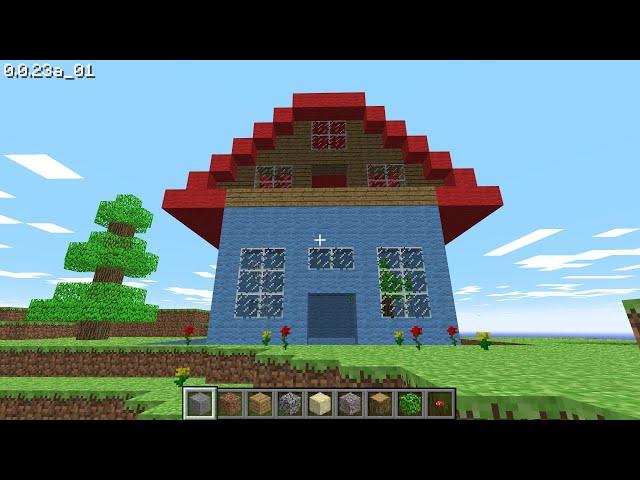 Non-Euclidean House in Minecraft Classic!