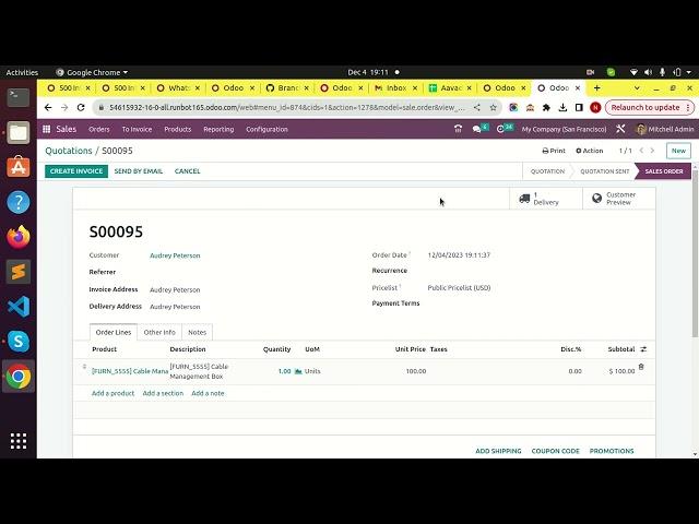 Sales Delivery Invoice and Payment Flow in odoo