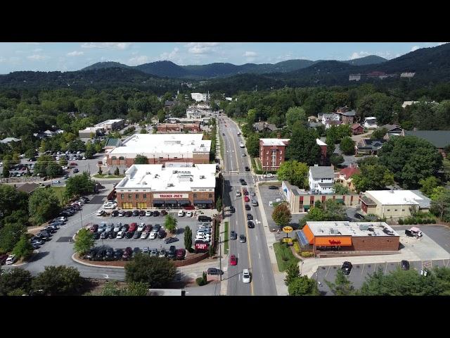 Merrimon Ave Asheville NC with drone