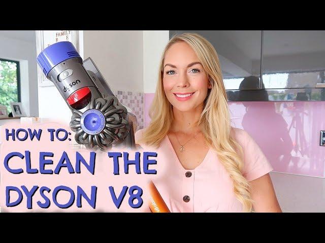 HOW TO CLEAN THE DYSON V8 CORDLESS VACUUM / HOOVER |  EMILY NORRIS
