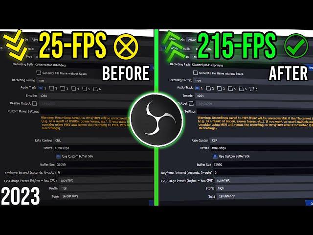 Best OBS Recording Settings For Low End PC  | 1080P 60FPS With No Lag! | 2024!