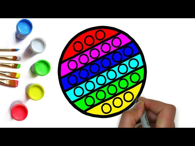 How to draw Pop IT phased, как нарисовать поп ит поэтапно, Bolalar uchun oson rasm chizish рисунки