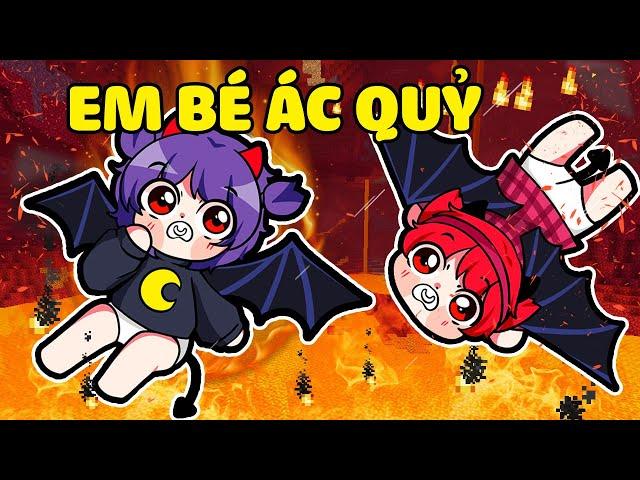 NABEE VÀ HACHI 1 NGÀY TRỞ THÀNH EM BÉ ÁC QUỶ BẤT TRỊ TRONG MINECRAFT*NABEE BABY DEVIL 