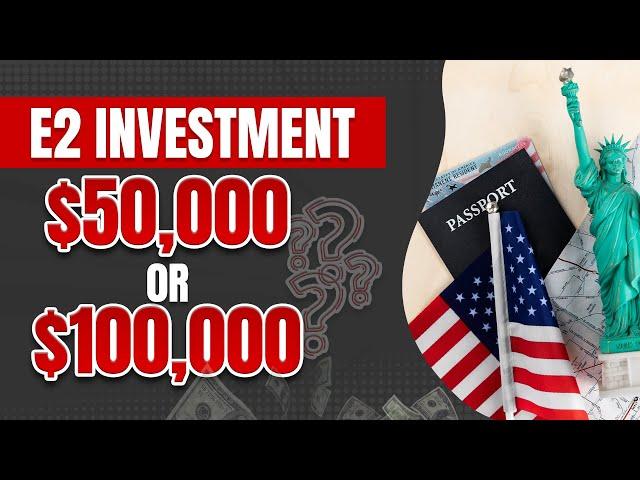 E2 Visa in $50,000/- Investment ? | Business from Relative in USA?