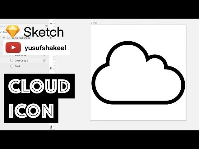 CLOUD icon - Sketch - dyIcons - E05 - Yusuf Shakeel