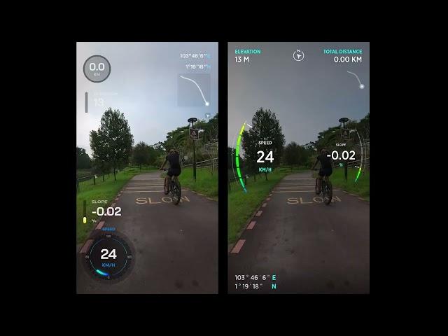 New GPS stats overlays (GPS dashboard) from Insta360 Studio 2023 for your Insta360 cameras