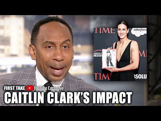 Stephen A. COMMENDS Caitlin Clark for her impact and self-awareness  | First Take YT Exclusive