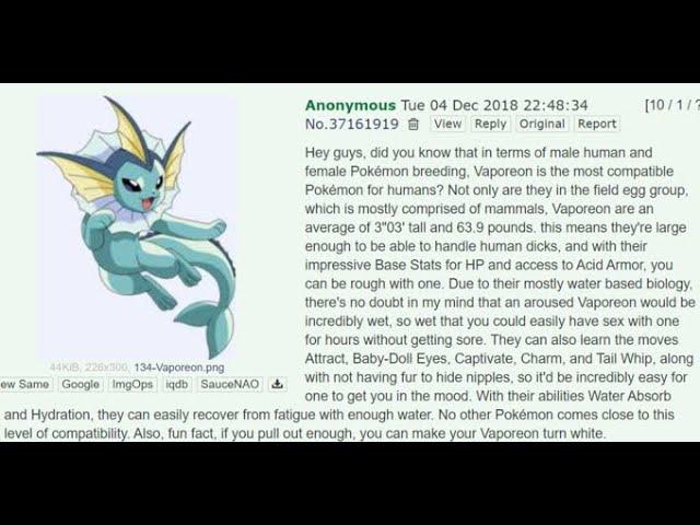 Vaporeon CopyPasta (I hate it here)