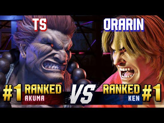 SF6 ▰ TS (#1 Ranked Akuma) vs ORARIN (#1 Ranked Ken) ▰ High Level Gameplay