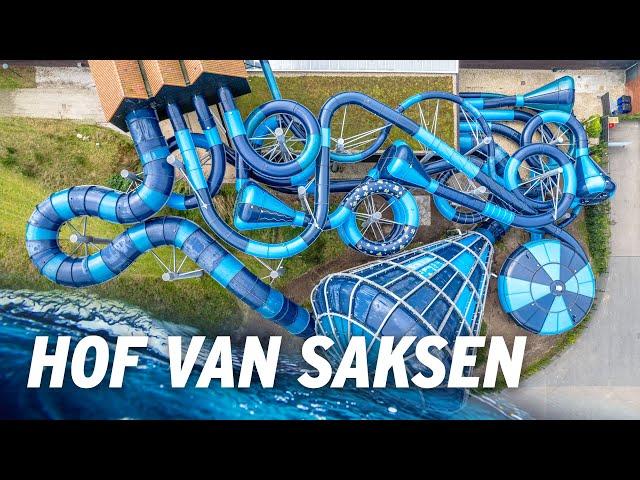 All Water Slides at Hof van Saksen Water Park | 4K 2023