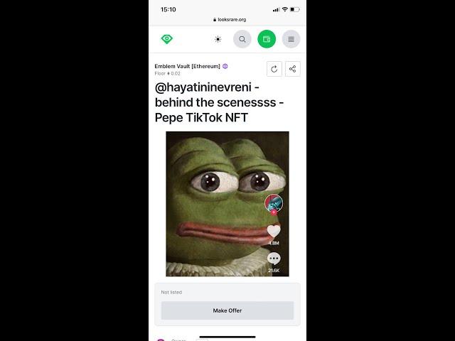 Emblemvault TikTok NFT - Looksrare