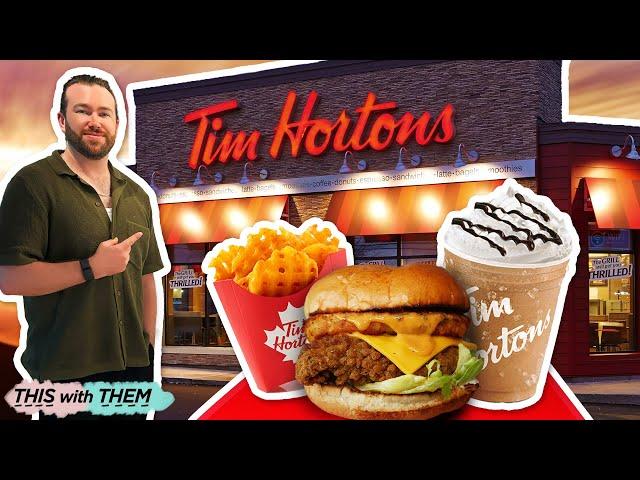 *FIRST TIME* Trying Tim Horton's in the UK!! 