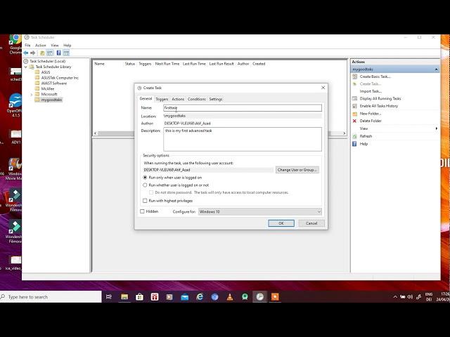 Advanced Task Scheduler  Windows 10