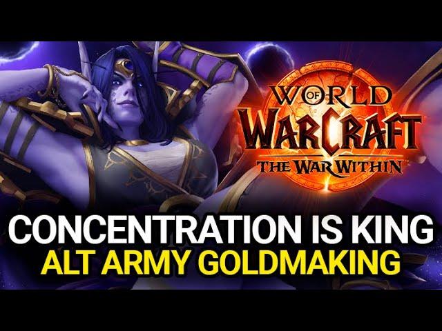 PASSIVE EASY GOLDMAKING! Alt Army Concentration Builds - Enchanting & Tailoring | The War Within