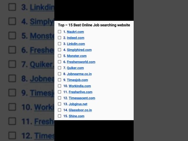 Top 15 Best online Job searching websites