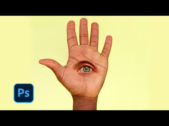 Photo Manipulation in Photoshop - Eye in Palm ( Blend Two Images ) Photoshop Tutorial