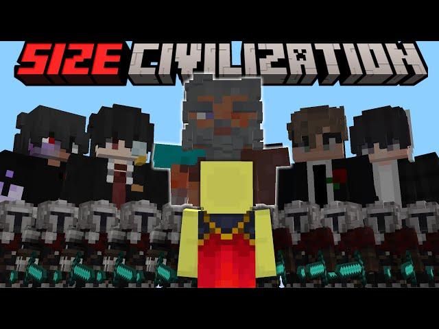 Minecraft but I FIGHT the GIANT in SIZE CIVILIZATION