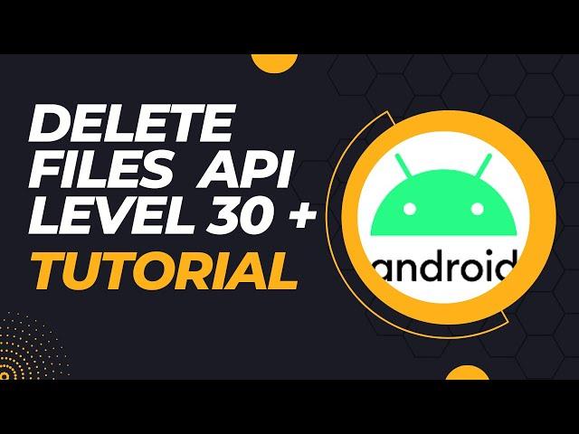 How to Delete Files in external / scoped storage - Android API Level 30 Android 11 -Programmatically