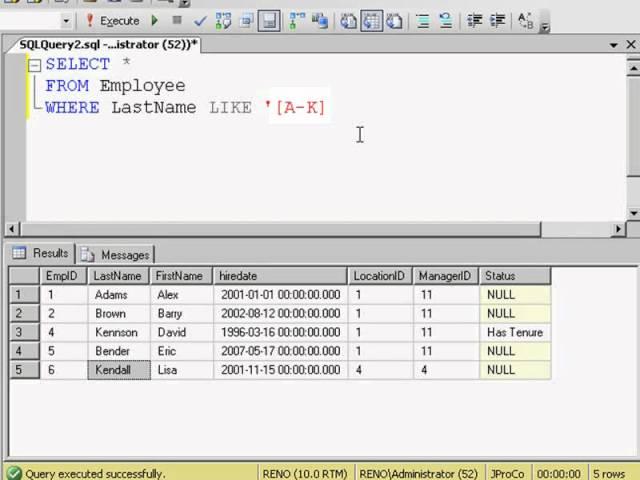 SQL 2008 SQL Query Using Criteria with the WHERE clause