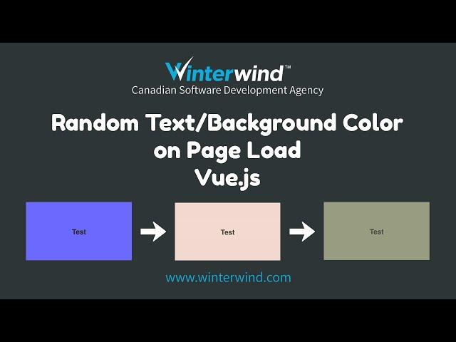 Set Random Text & Background Color on Page Load with Vue.js